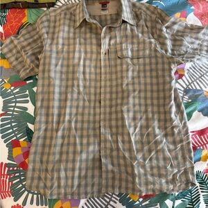 The North Face short sleeve plaid checkered Casual Shirt button down
